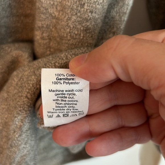 J. Crew Women’s Pan collar sweater 3/4 sleeve gray white knit soft office wear M - Picture 7 of 9